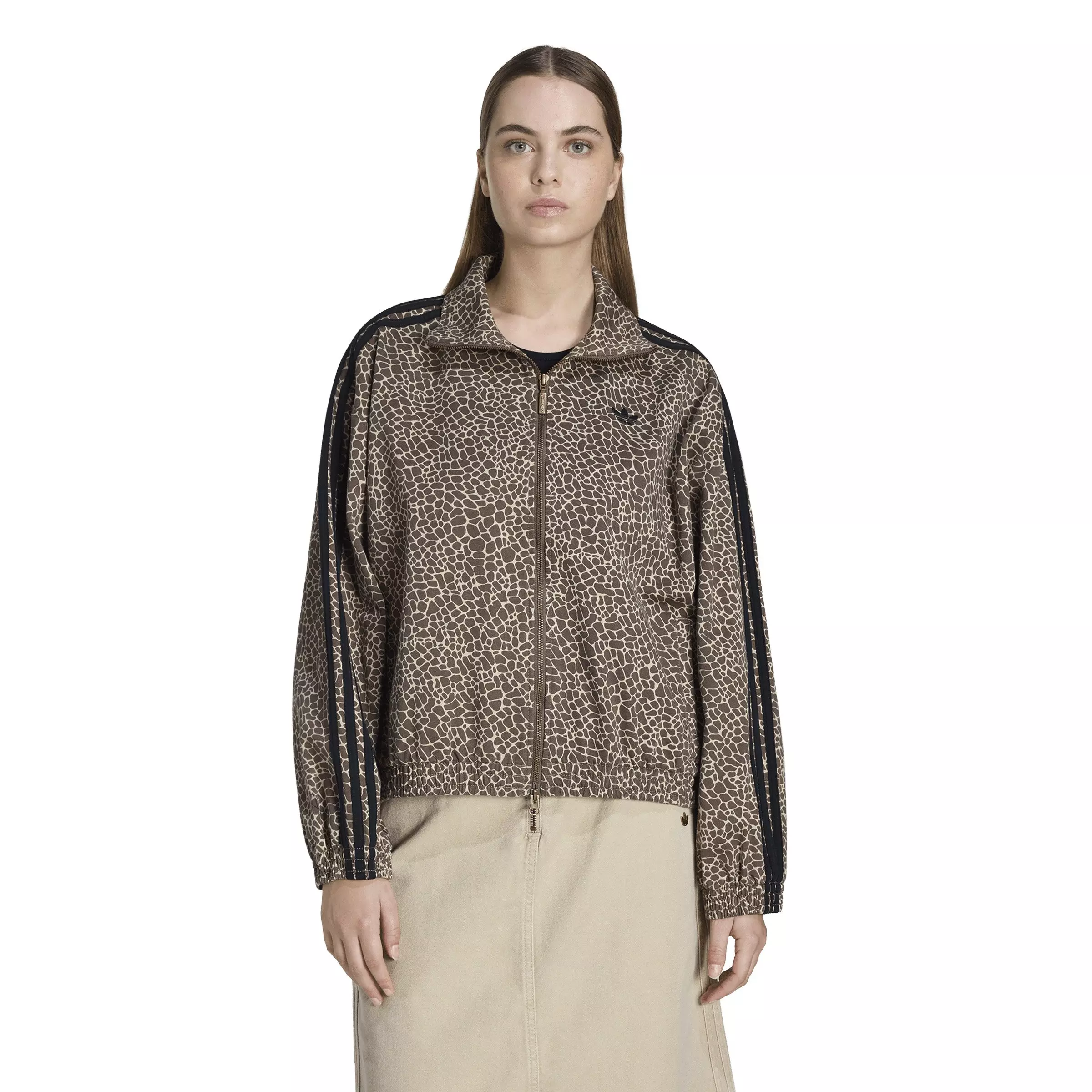 adidas Originals Women's Firebird Oversized AOP Denim Jacket